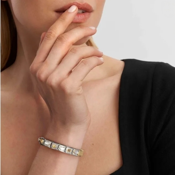 Italian Charm Dangling Moon Stars and Pearls Zircon Gem Italian Charm‎ Bracelet - Picture 14 of 14